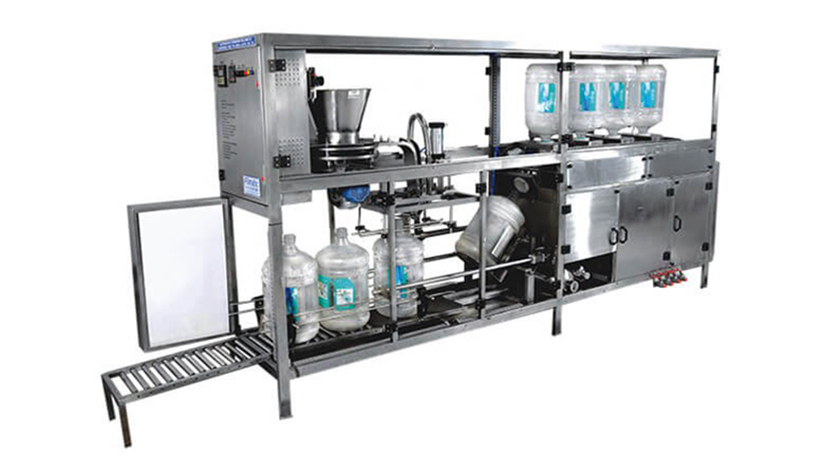 Jar rinsing filling capping machine